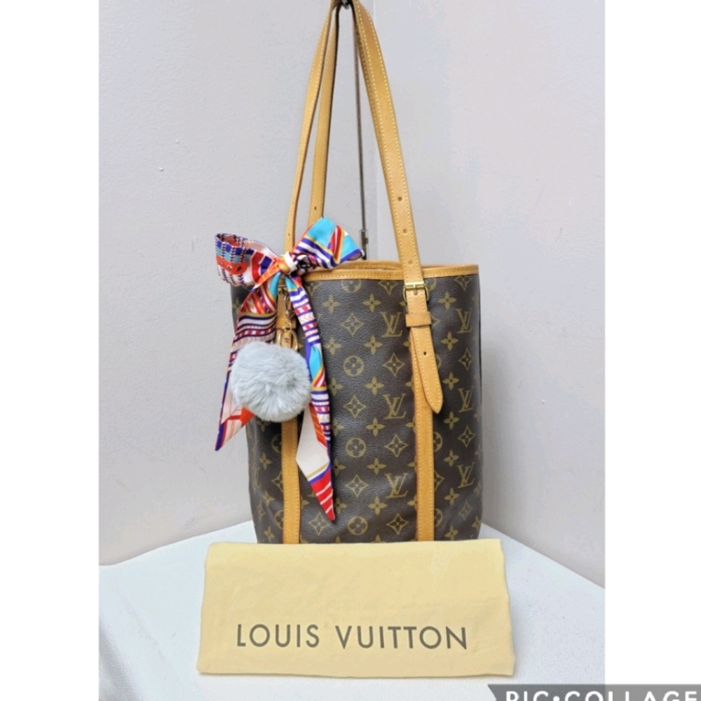 Authentic Louis Vuitton large monogram bucket bag